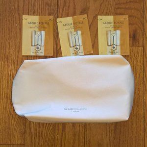 New Guerlain Ivory Zipper Cosmetic Case, Samples